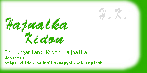 hajnalka kidon business card